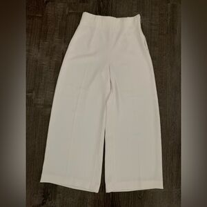 ZARA wide leg  culottes trousers white